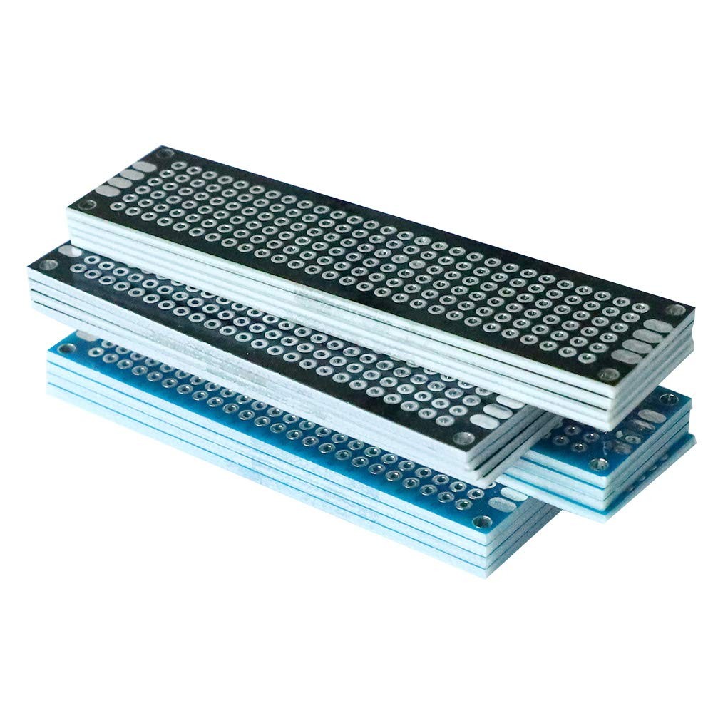 32 PCS 2x8cm Double Sided PCB Board Prototype Kit Soldering 2 Colour Circuit