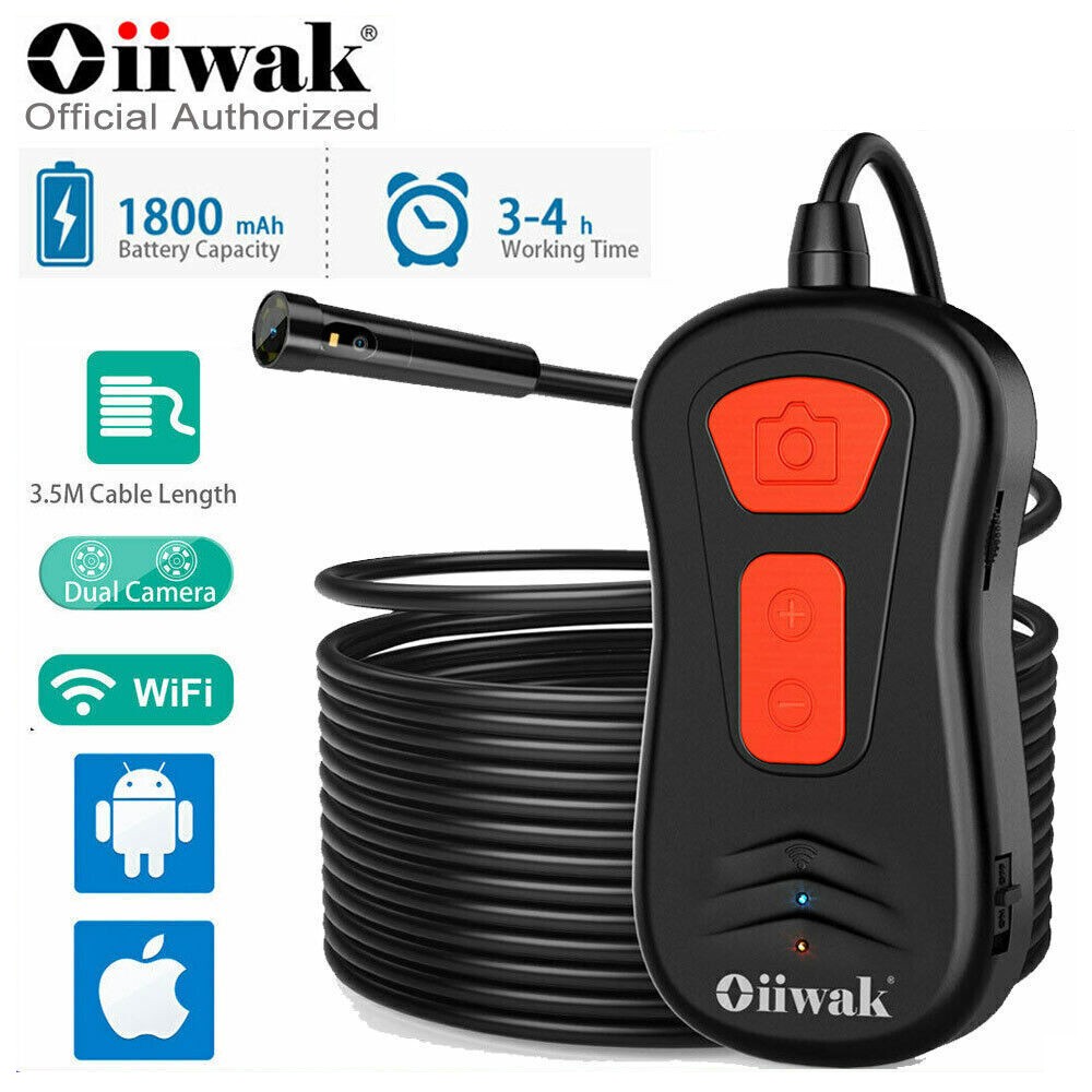 Dual Lens Industrial Endoscope 720P Digital Borescope Inspection Camera IP67