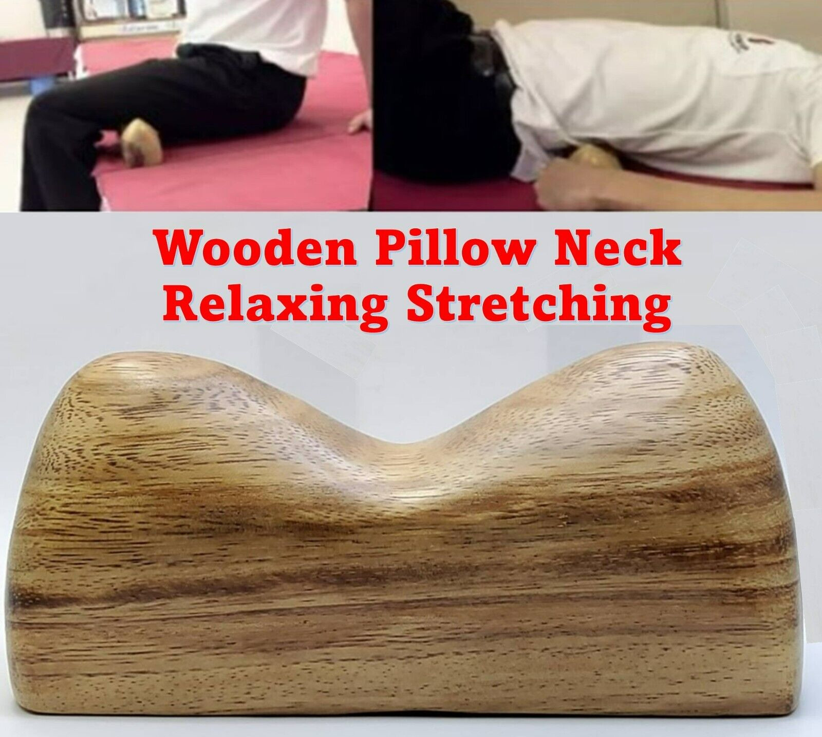 Wooden Pillow Massager Tool Reflexology Body Acupressure Handmade Thai Vintage