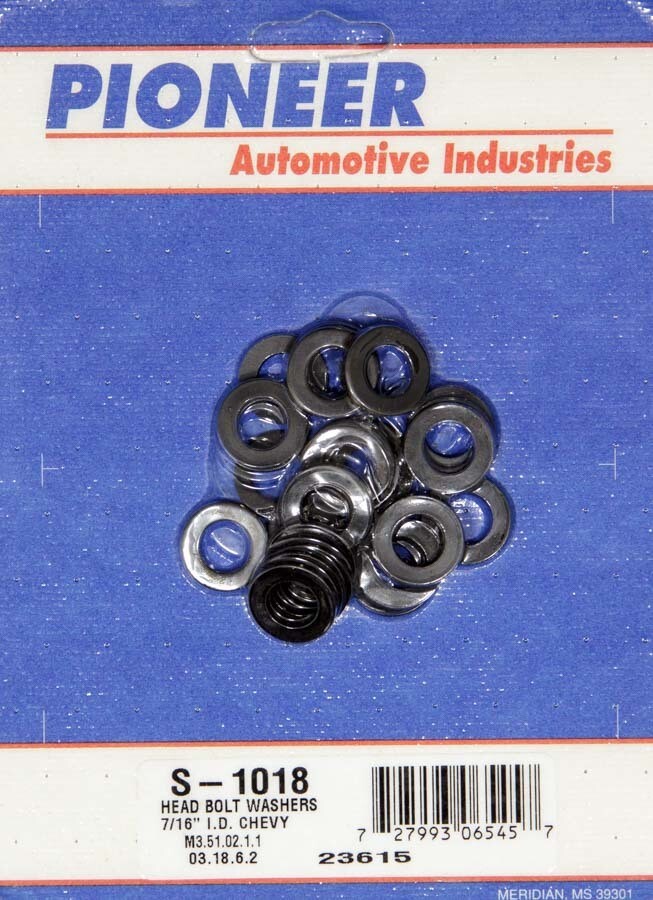 Pioneer Head Bolt Washer 0.750in OD Steel Black Universal Set of 34