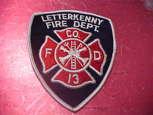LETTERKENNY PENNSYLVANIA FIRE DEPARTMENT PATCH SHOULDER SIZE UNUSED