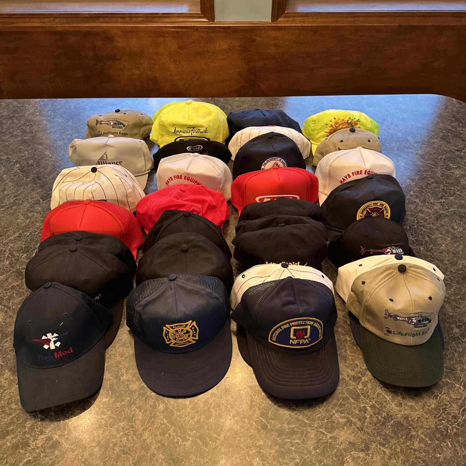 Lot of 33 Snapback Hats Fire Rescue truck Life Flight Related Hats multi colors