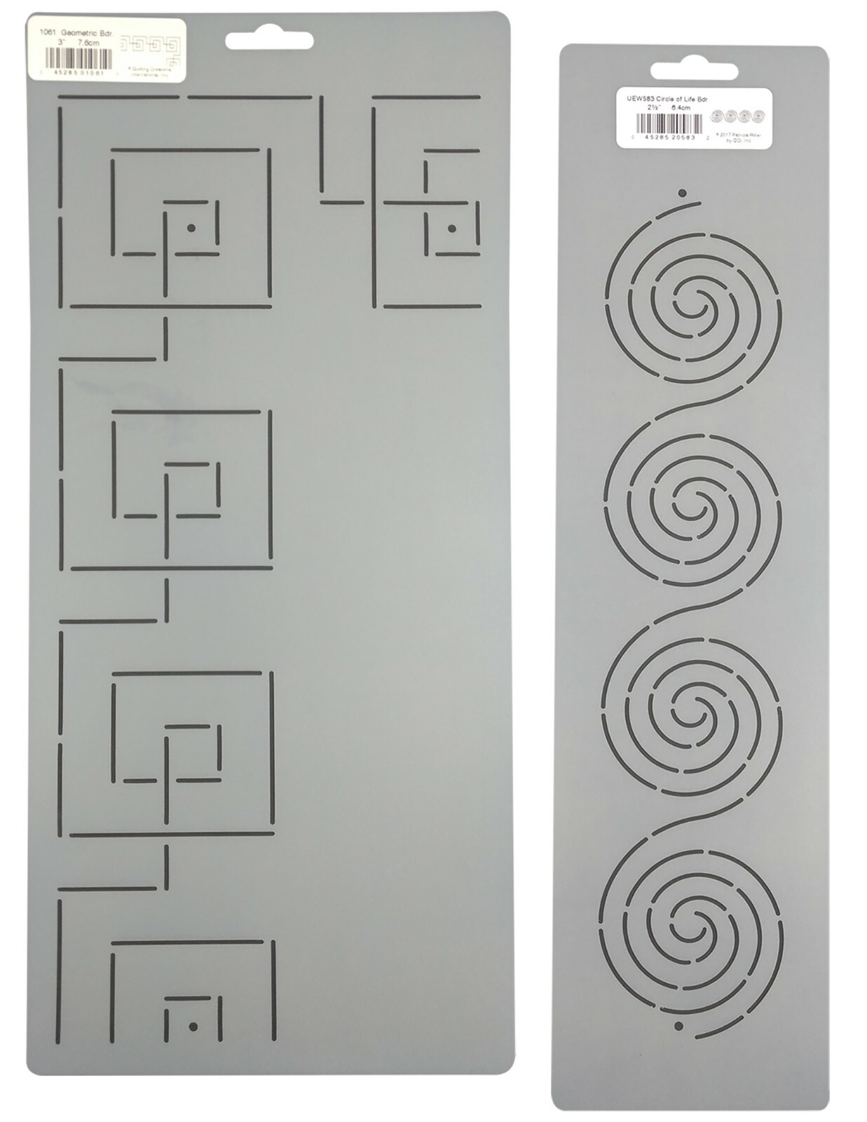 Quilting Stencils Geometric Circle Swirl Border Quilt Patterns Plastic Templates