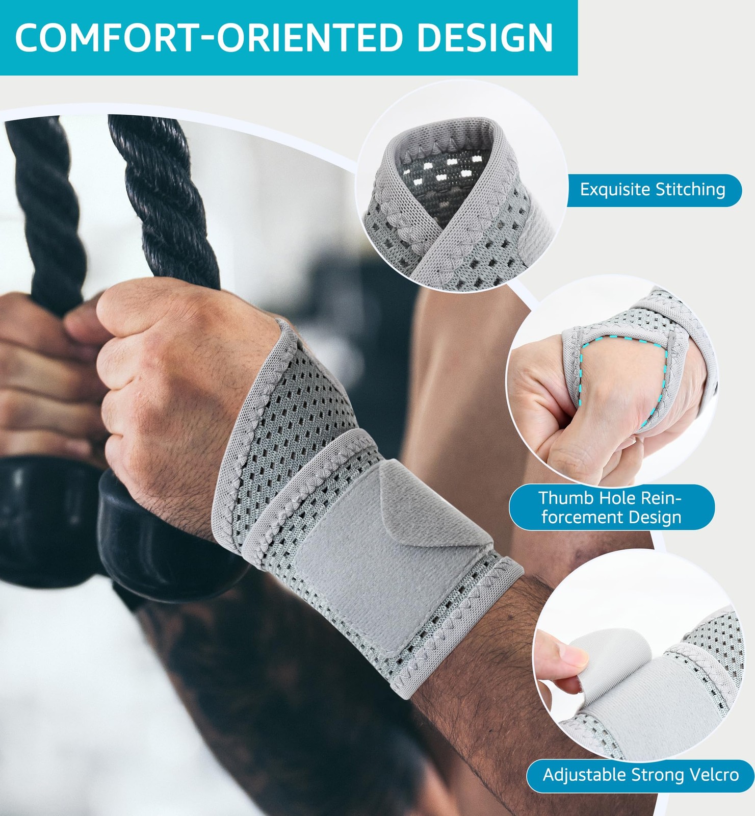 UltraThin Mesh Wrist Wraps Adjustable Support for Pain Relief & Workouts
