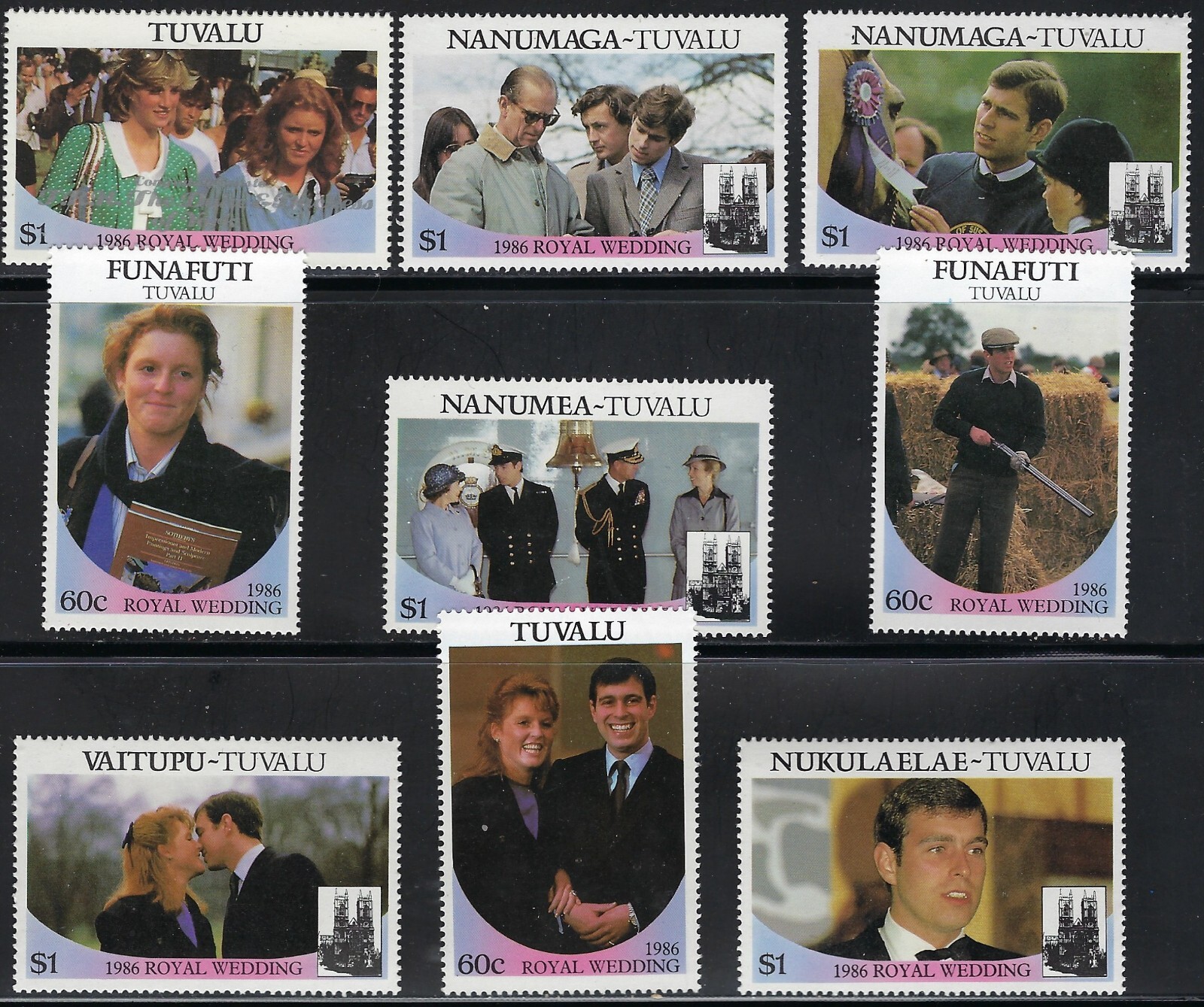 Tuvalu -  Beautiful MNH Stamps of Royal Wedding...........34Y.......Y-316-2