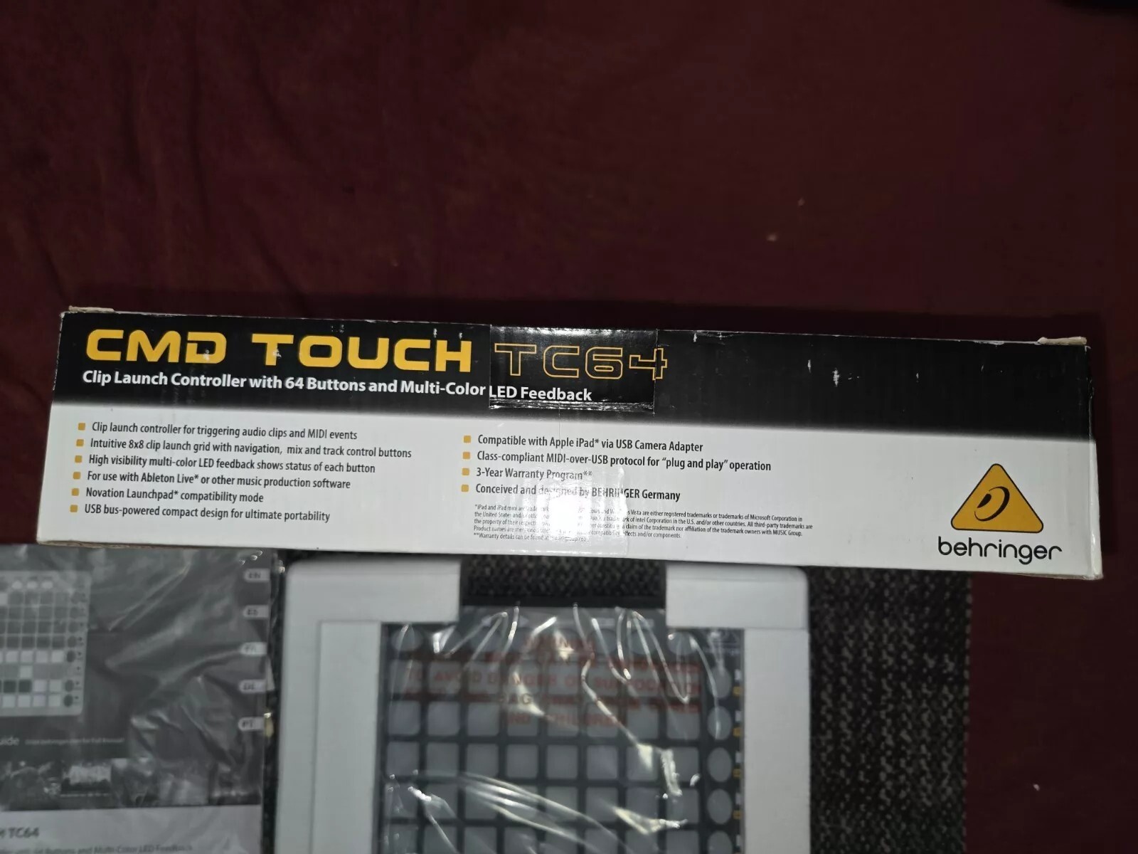Behringer CMD TOUCH TC64 Clip Launch Controller with 64 Buttons and Multi-Color