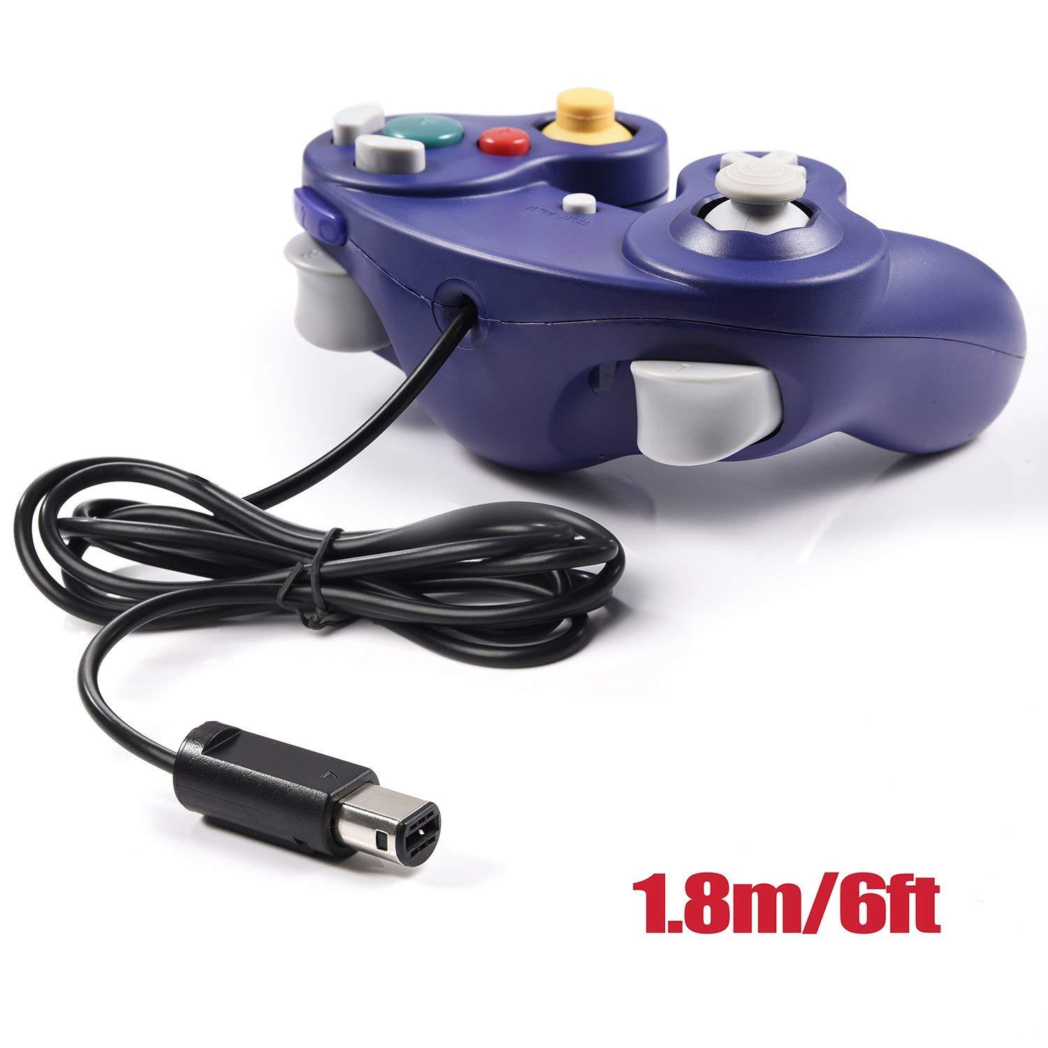 2 Packs Blue Wired Joypad Gamepad Controller For GameCube GC Console