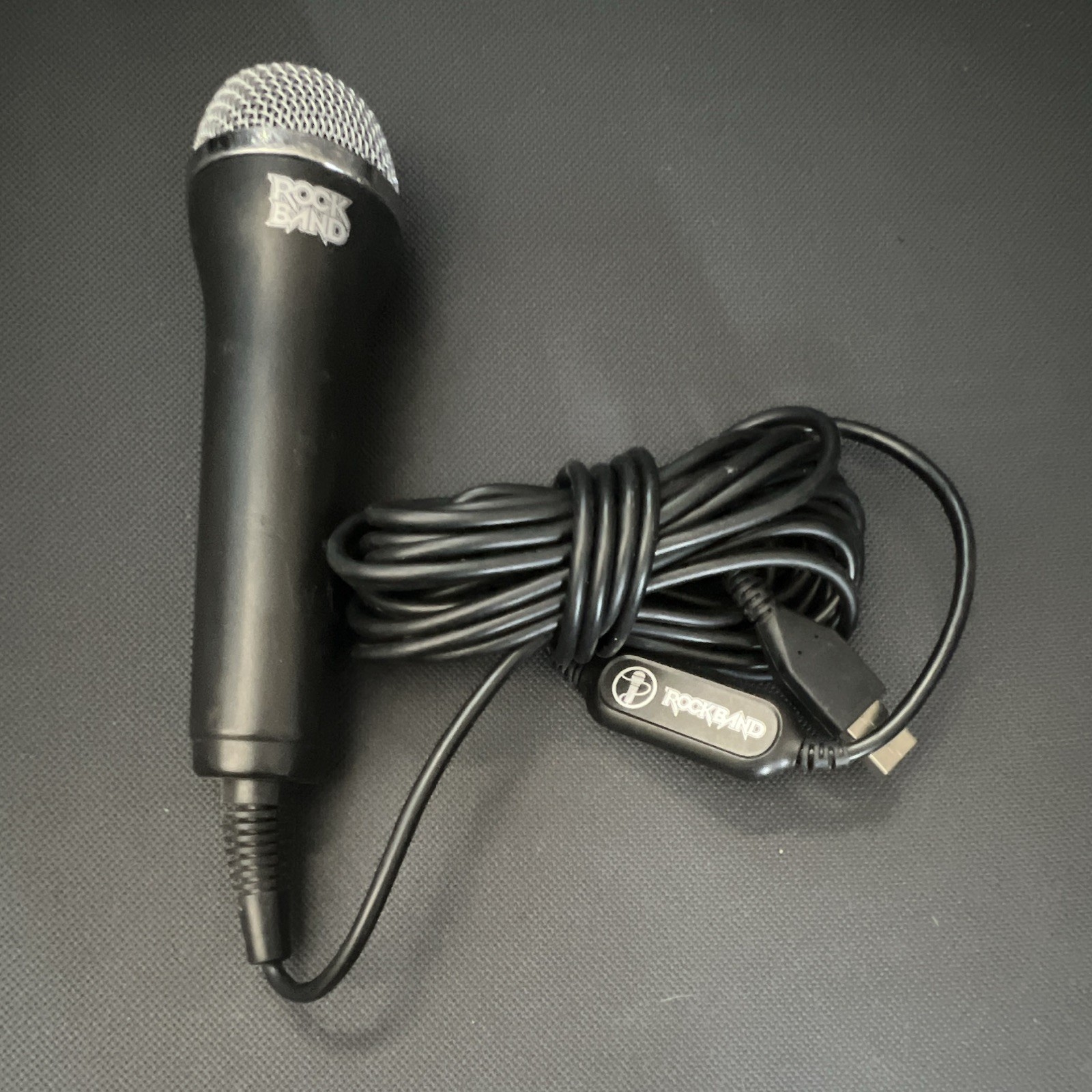 Rock Band USB Wired Handheld Karaoke Microphone, Black/Silver