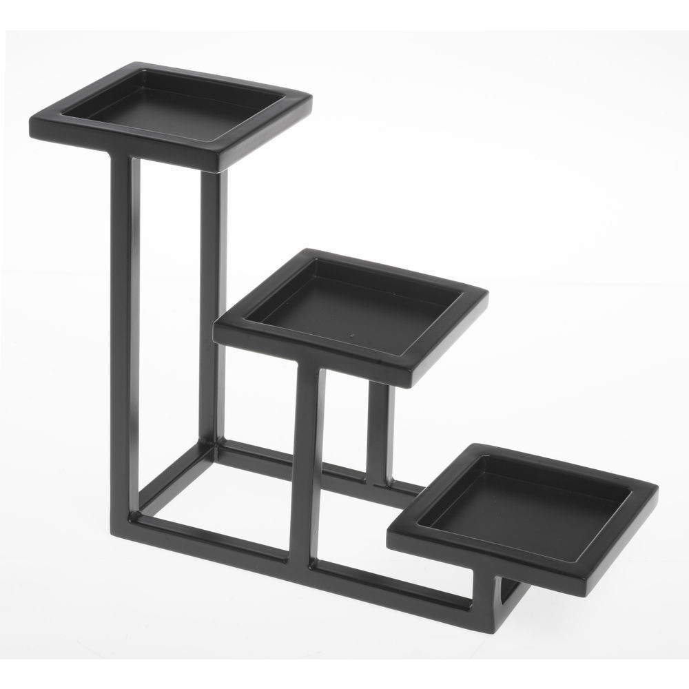 HUBERT Black 3-Tier Buffet Stand for Bowls