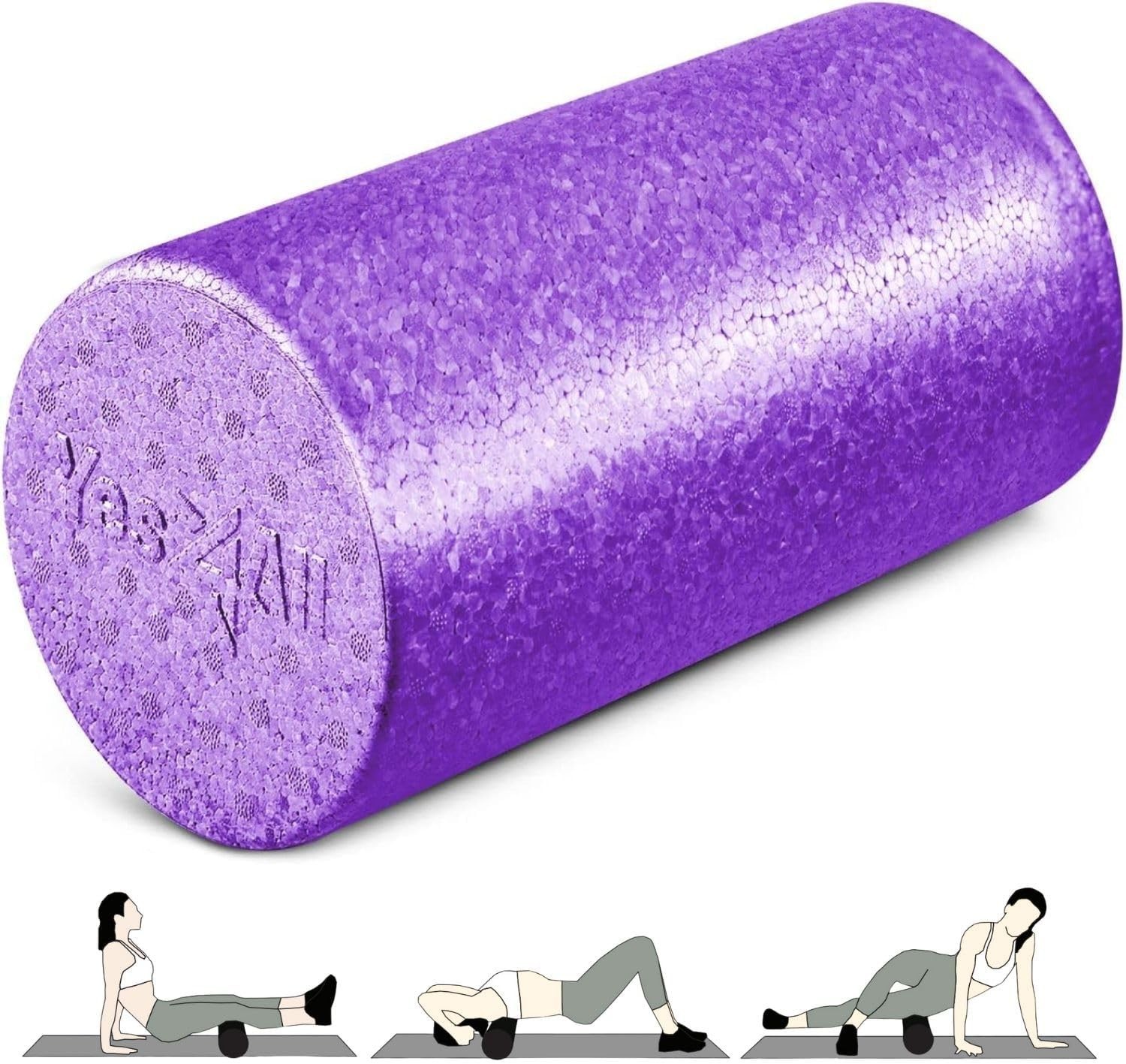High-Density EPP Round Back Roller Foam, Exercise Foam Roller for Yoga, Pilat...