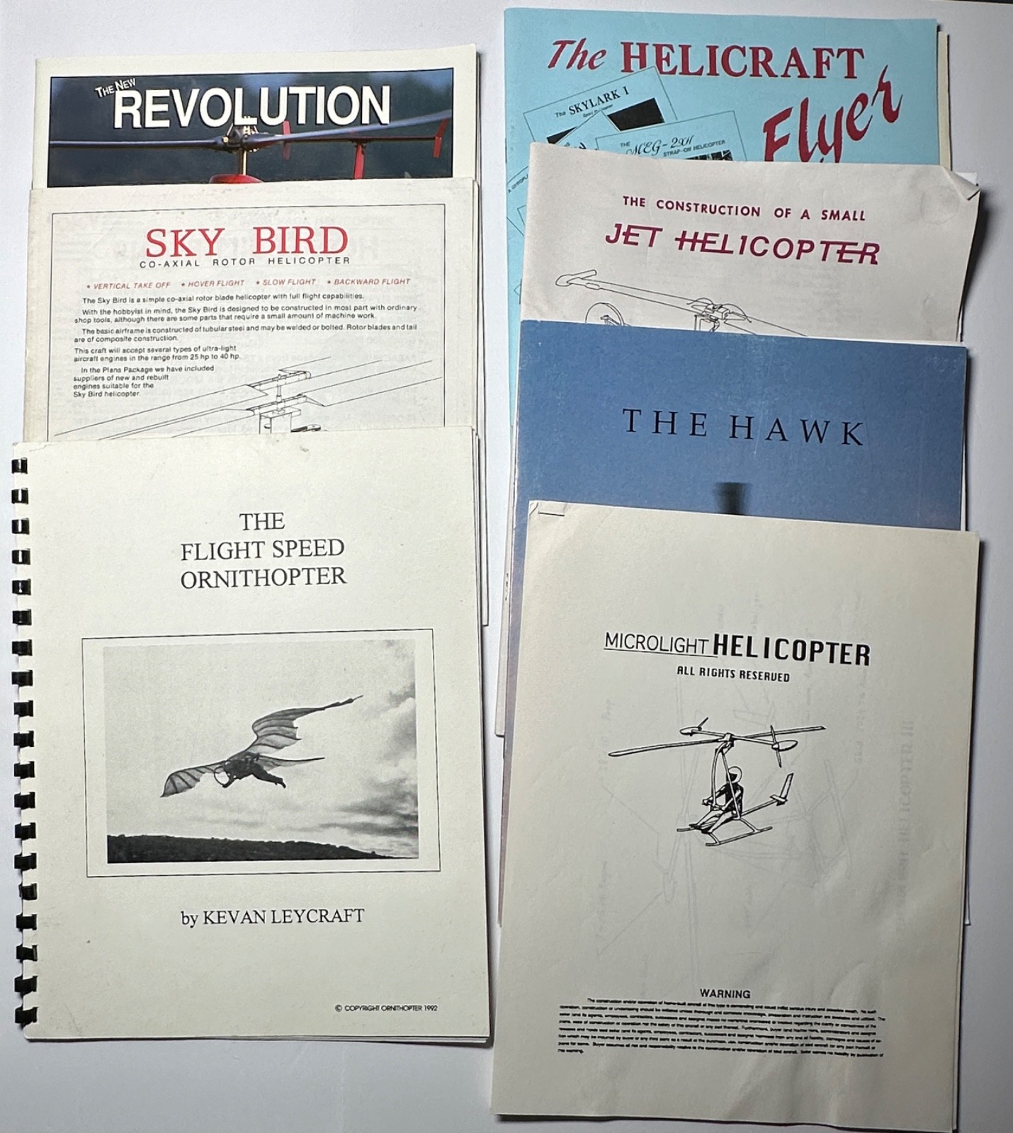 Assorted Build Your Own Helicopter Ornithopter Information Packages Advertising