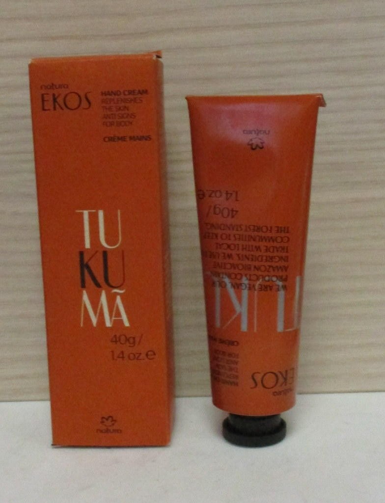 Natura Ekos Tukuma Hand Cream Replenishes Skin 1.4 oz Travel