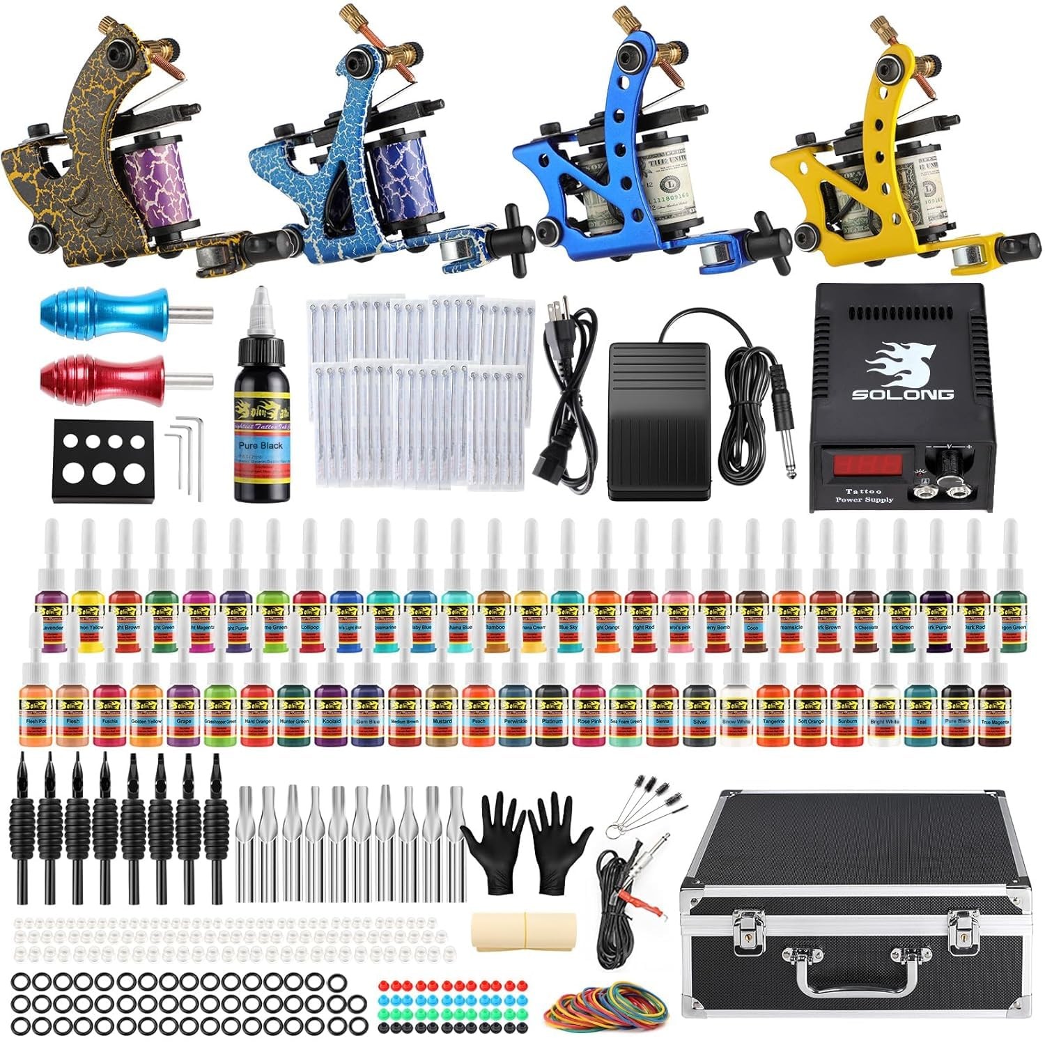Solong Tattoo Complete Kit 4 Pro Small, Medium, Large, TK453-FBA