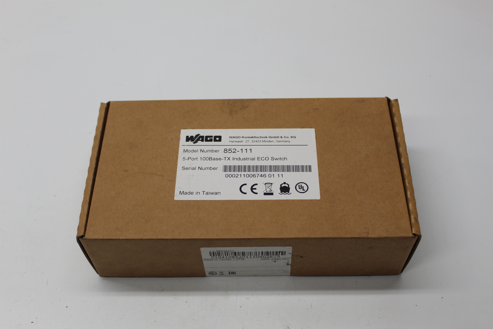 WAGO 852-111 ETHERNET SWITCH NSFS