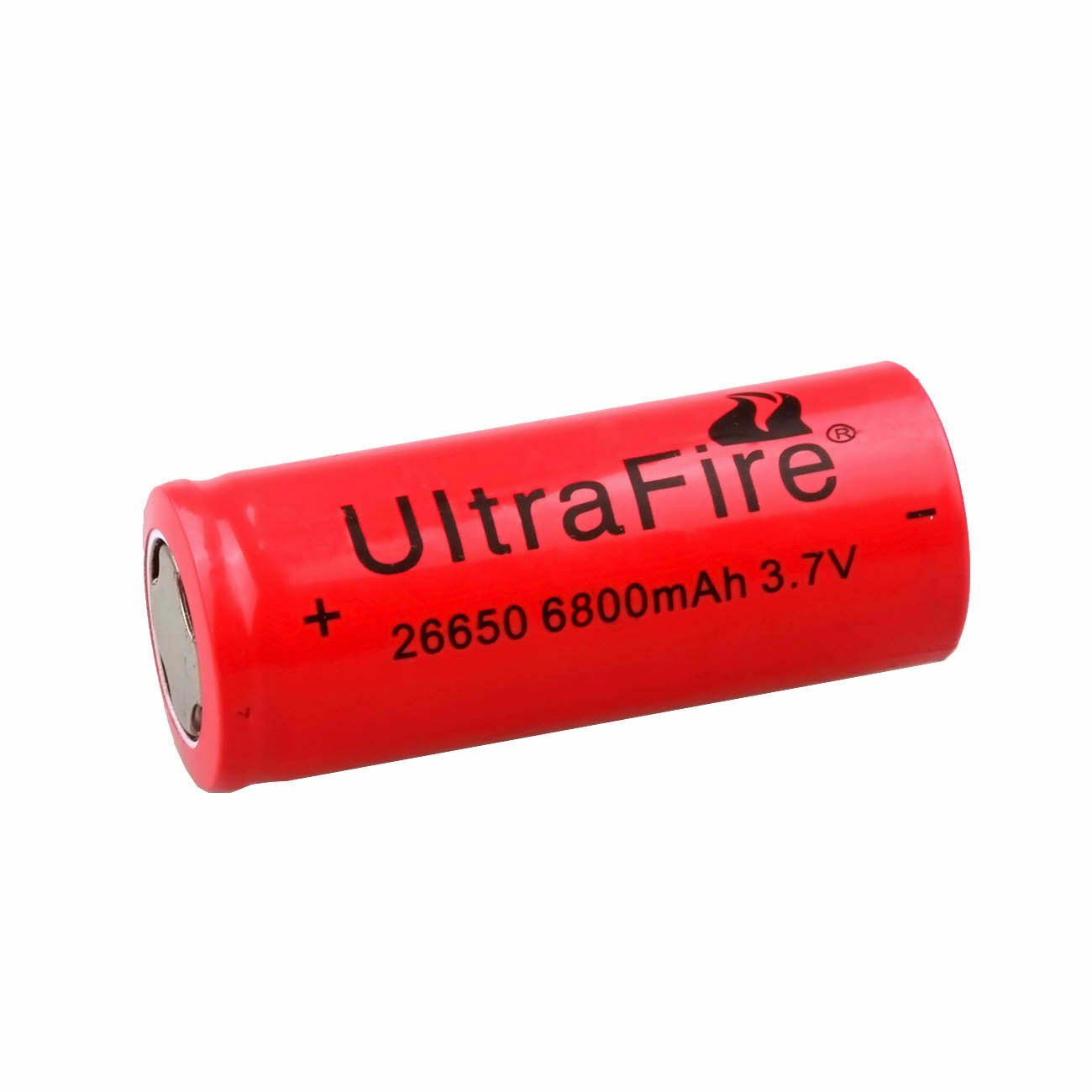 1pc 26650 Li-ion Battery 3.7V UltraFire 6800mA  Flat Top Rechargeable Cell