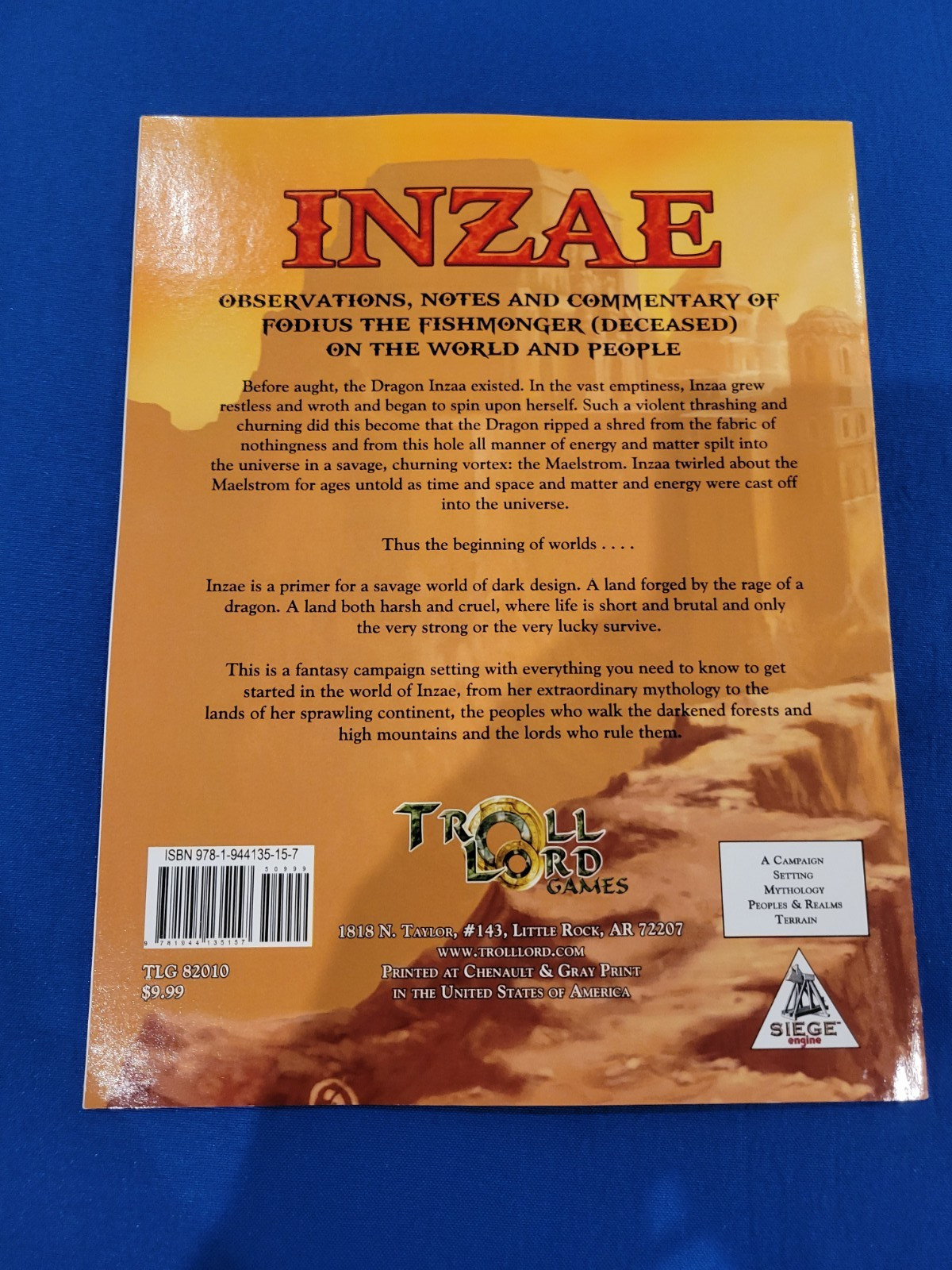 Inzae: Observations, Notes and Commentary - Troll Lord Games