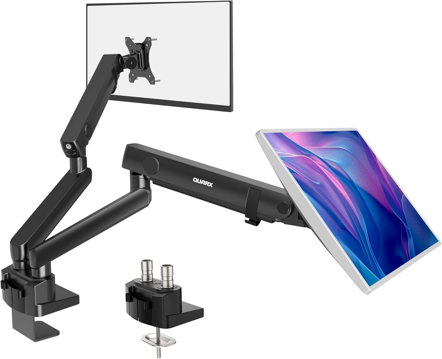 Dual Monitor Mount for Desk, Heavy Duty Dual Monitor Stand for 17 to 35 inch Ult