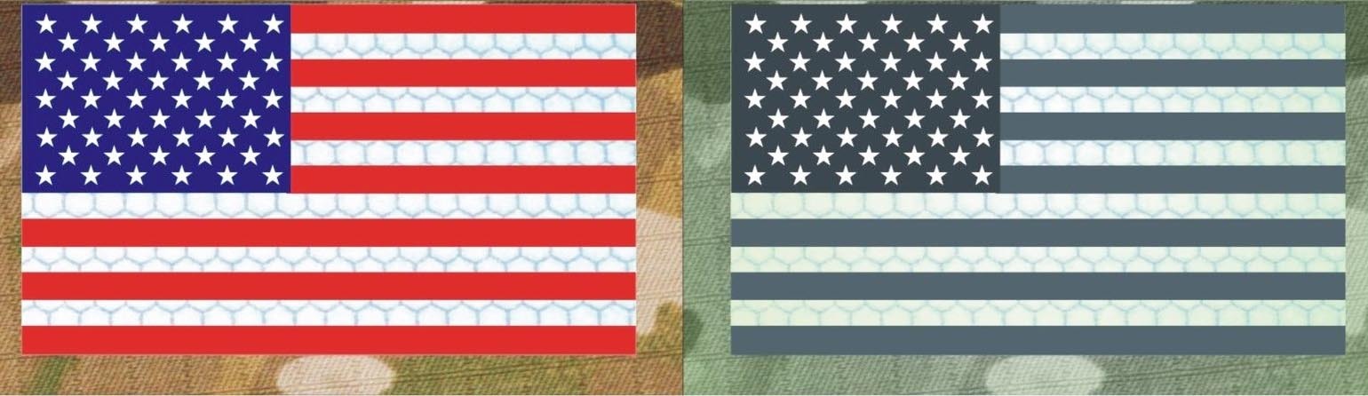 AUTHENTIC US MILITARY IR INFRARED REFLECTIVE Forward FULL COLOR US FLAG PATCH