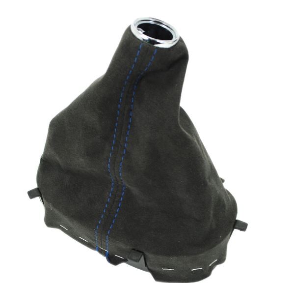 Manual Shift Boot - Black Leather W/Medium Blue Stitching 1997-2004 C5 Corvette
