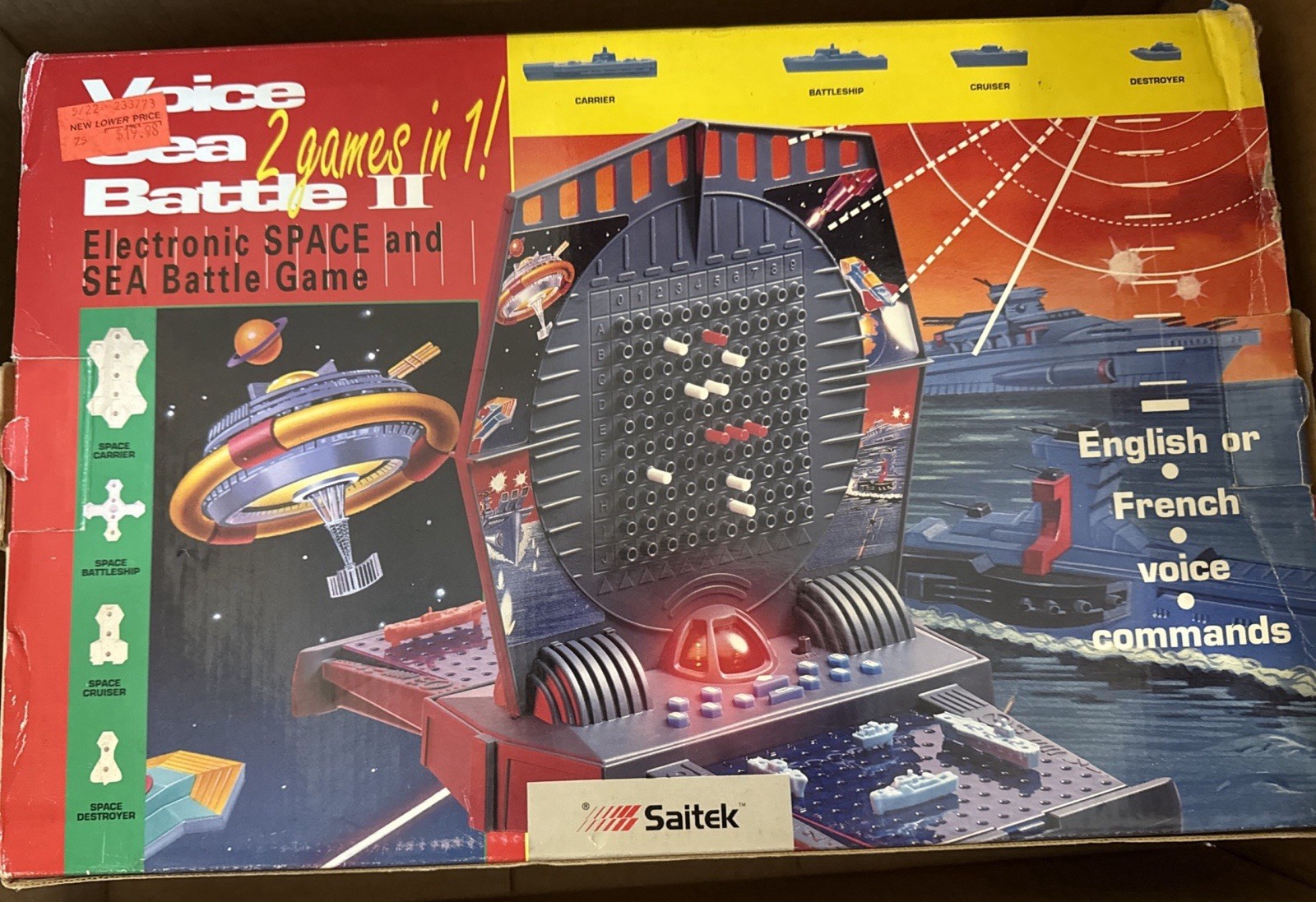 Voice Sea Battle II Electronic Space And Sea Game Saitek battleship French READ