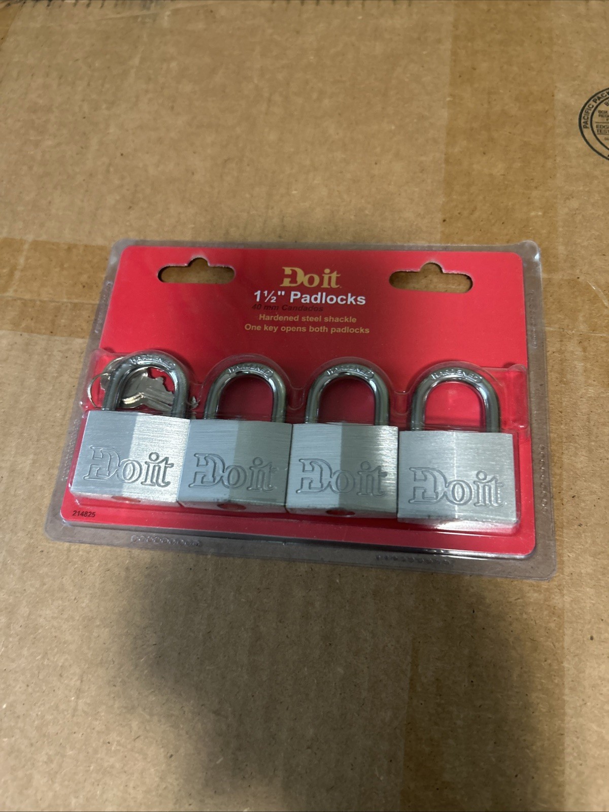 Do it 1-1/2 In. Aluminum Keyed Padlock (4-Pack) 1840QDIB