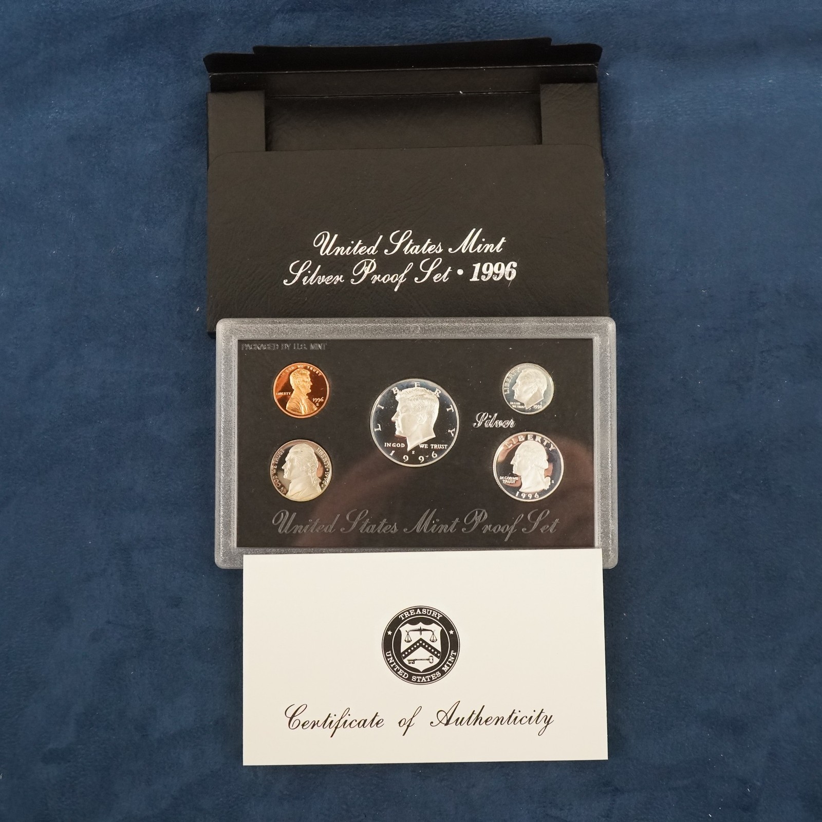 1996 US Mint Silver Proof Set w/ COA - Free Shipping USA