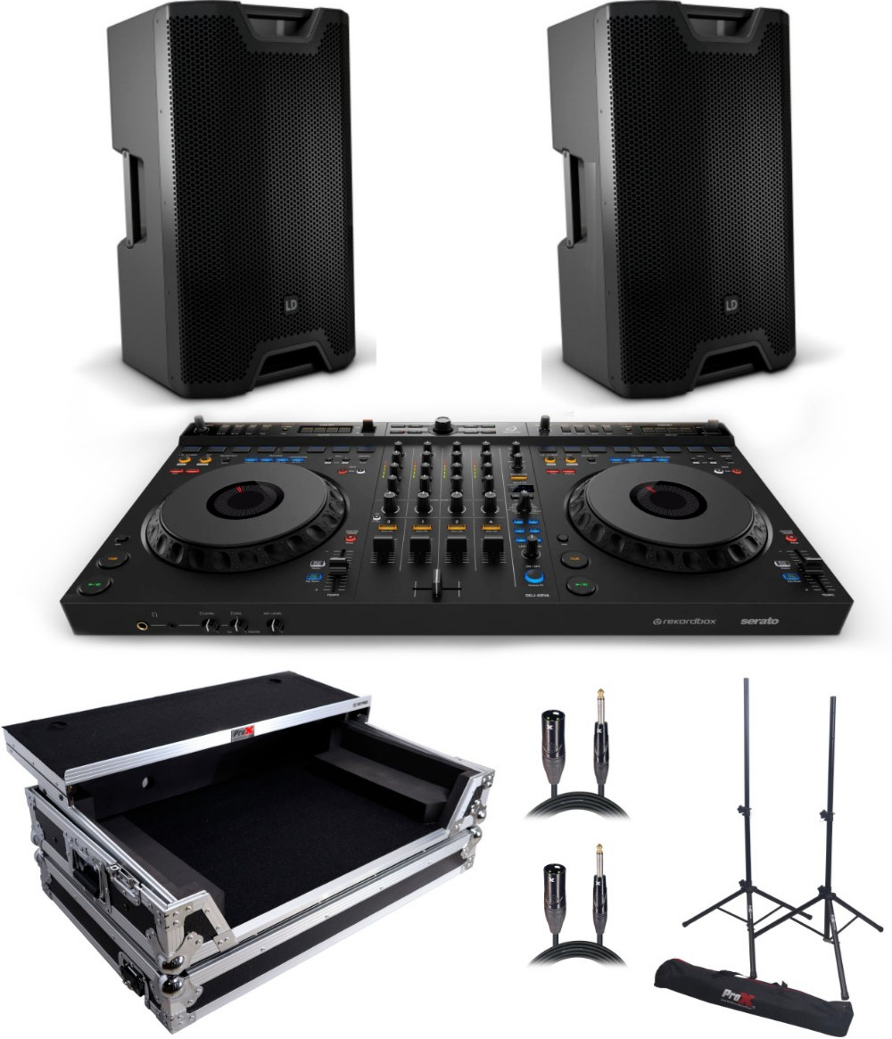DDJ-GRV6 Controller bundle w/ Flight Style Road Case, Speaker,Cable,Tripod Stand