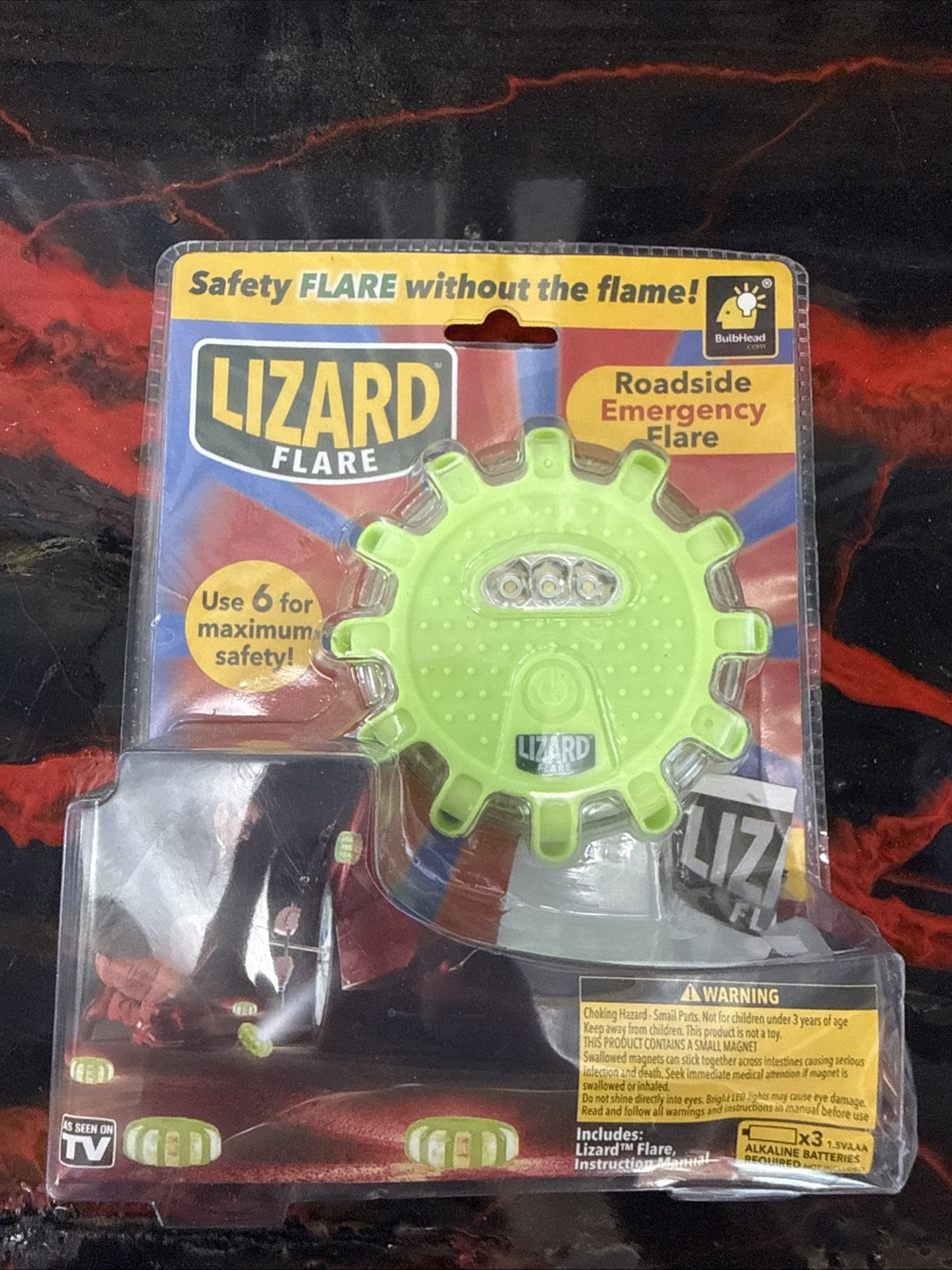 Lizard Flare. Road Safety Flare. Safety Flare Without The Flame