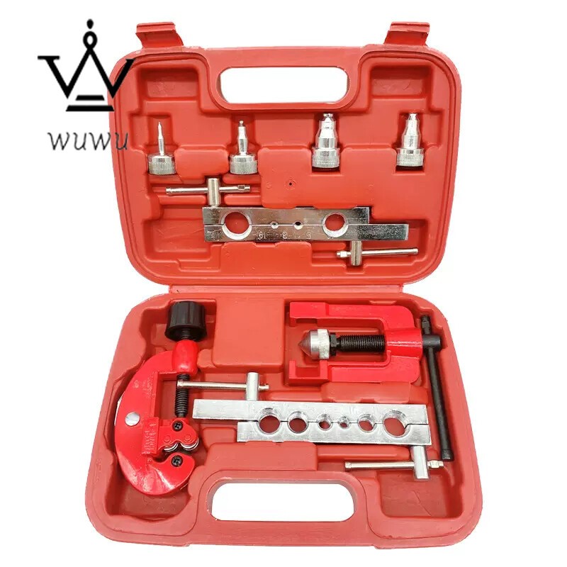 8pcs Manual Pipe Expander Expansion Device Tube Cutter Flaring Tool Kit