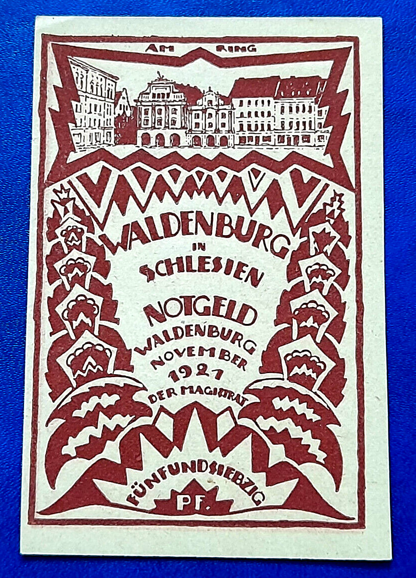WALDENBURG (WAŁBRZYCH) NOTGELD 75 PFENNIGE 1921 EMERGENCY MONEY GERMANY (31307)