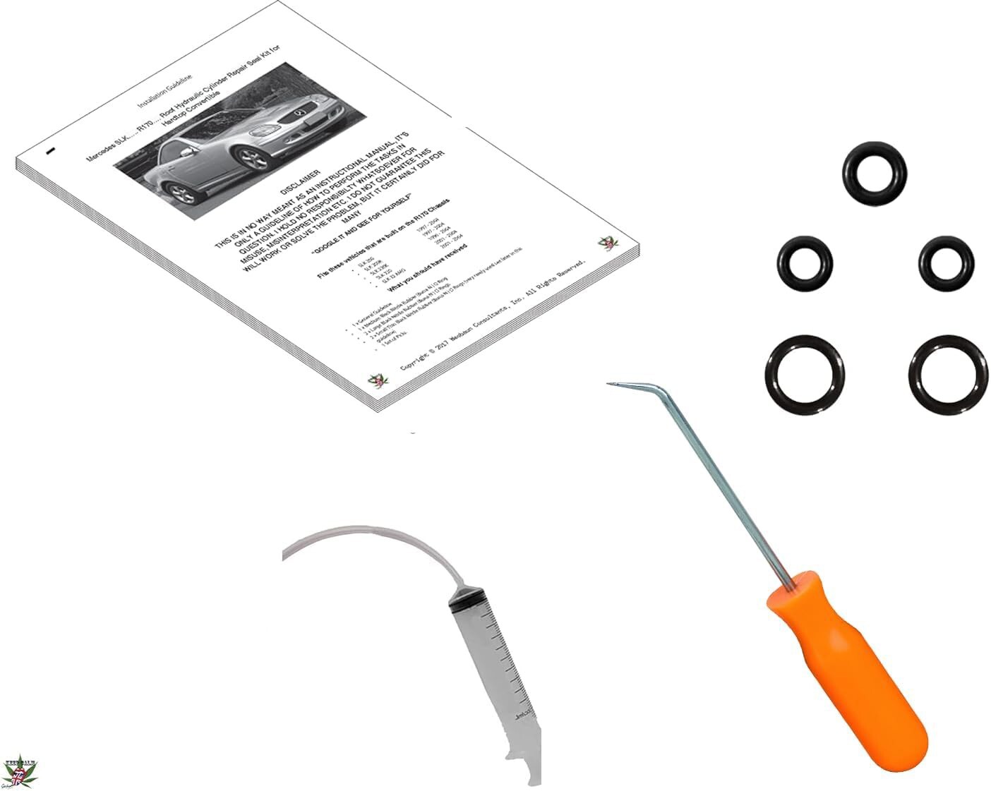 Mercedes SLK 230 320  R170 Convertible Hydraulic Cylinder Repair Kit with Pick