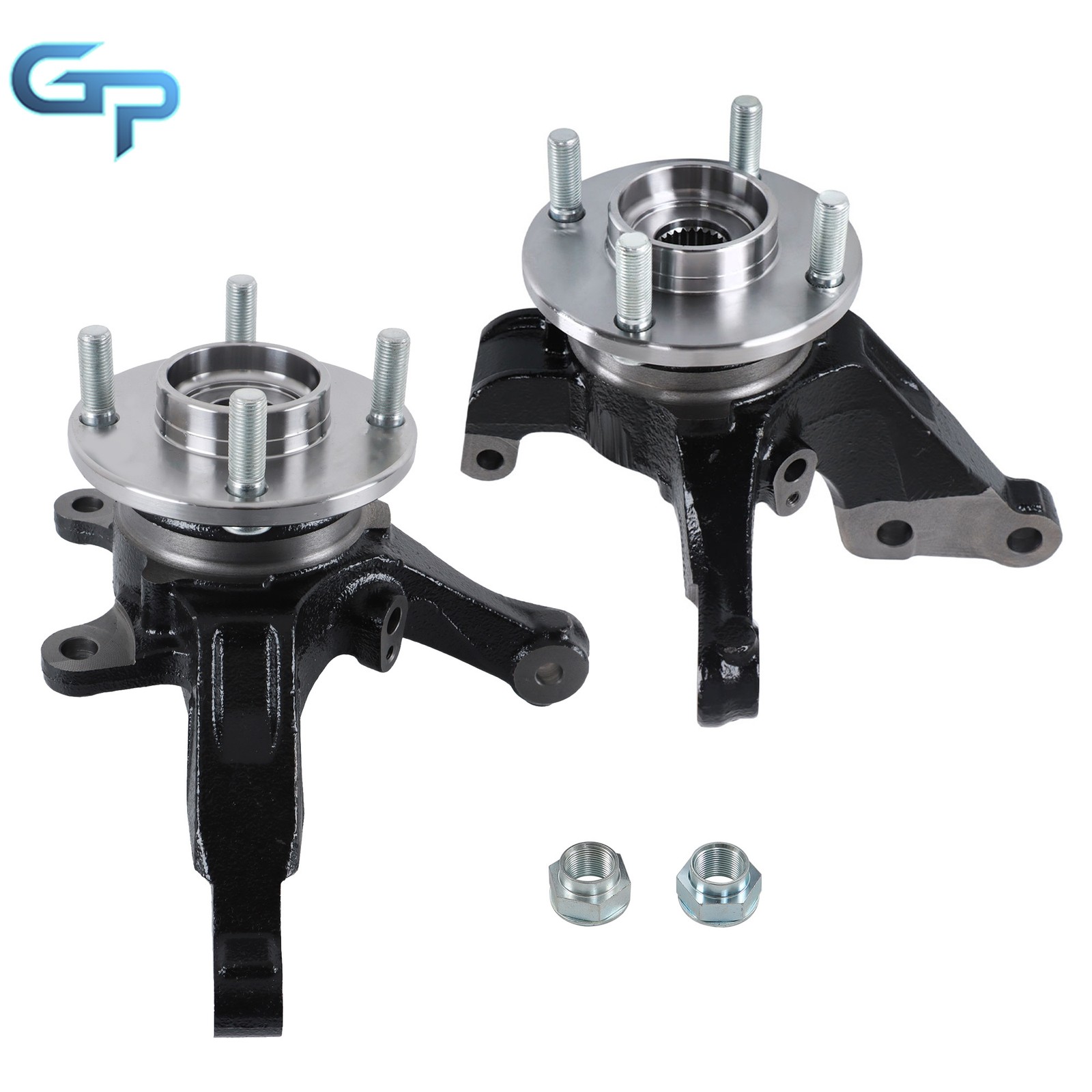 Pair Front Wheel Bearing Hub Knuckle Assy Left + Right For Nissan Versa 2013-19