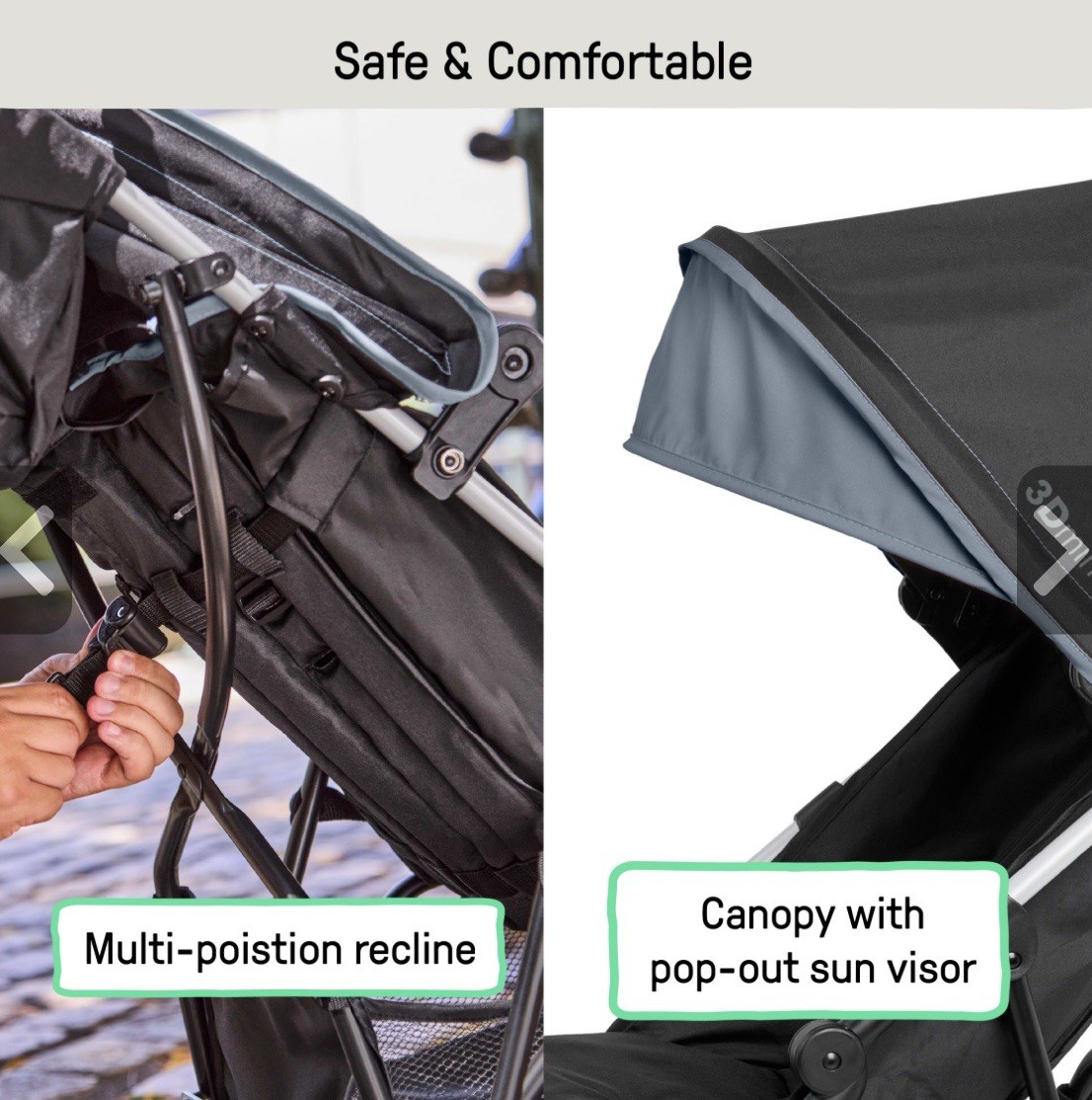 Ingenuity 3D Mini Convenience Umbrella Stroller Lightweight Compact Fold Slate