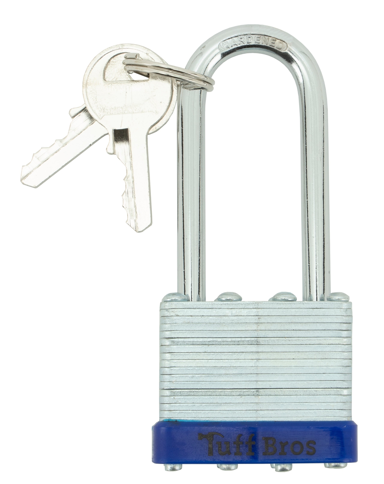 40mm Laminated Padlock 2" Long Shank Brass Tumblers