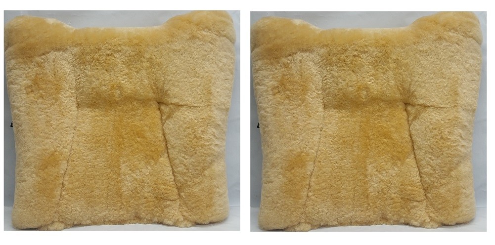 Seville Classics Genuine Sheepskin Short Wool Seat Cushion 2Pack