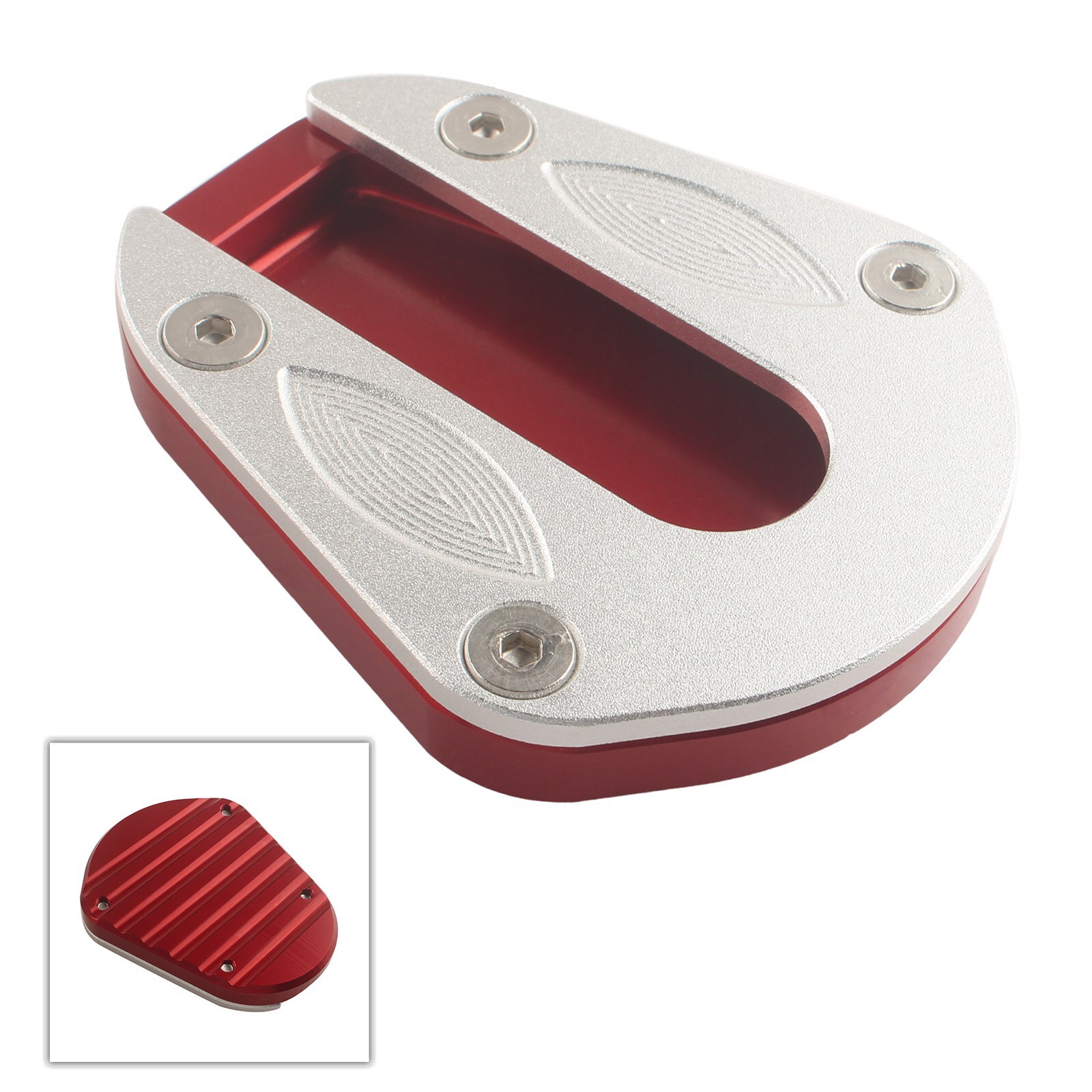 Red Support Foot Side Stand Enlarger Plate Kickstand Pad For BENELLI TRK 502