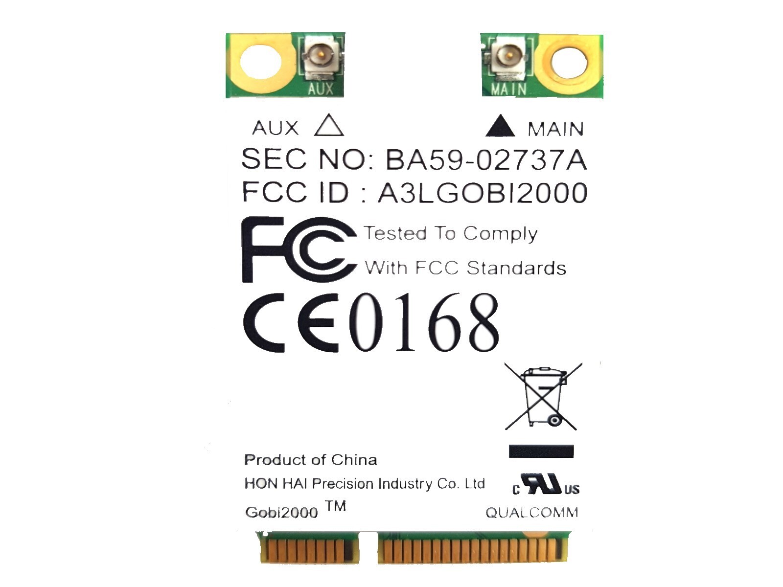 Samsung XE200C21 WiFi Card BA59-02737A T77Z102T01