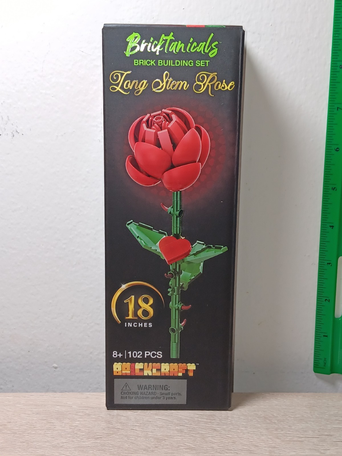 *FREE SHIP* 18" RED LONG STEM ROSE Bricktanicals BrickCraft  Botanical Brick Set