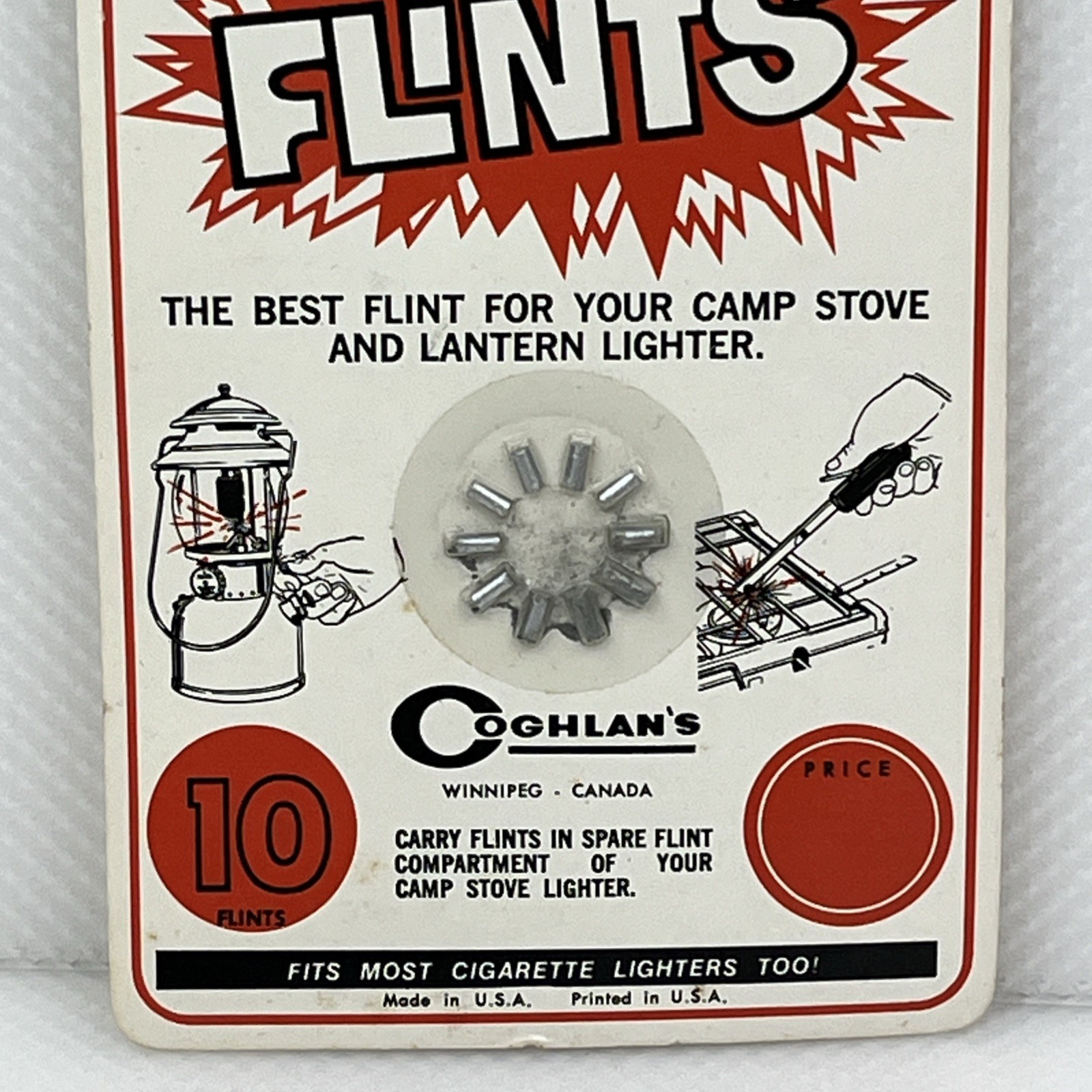 Coghlan's Replacement Flints (10 Count) Camp Stove Lantern Lighter