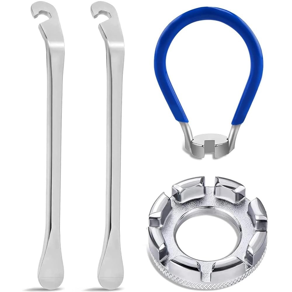 fixinus 4 piece Bicycle Spoke Wrench, Universal Forged Steel Bike Rim Correct...
