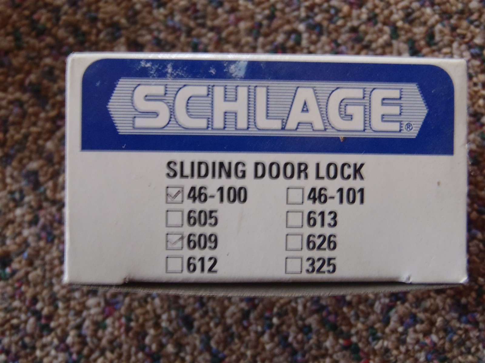 Qty=5: SCHLAGE SLIDING DOOR LOCK 609 46-100