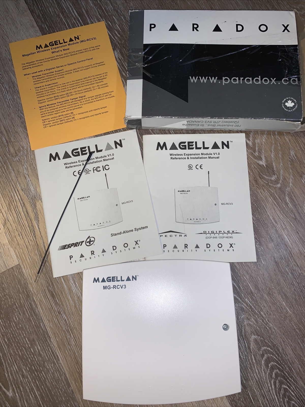 PARADOX MAGELLAN WIRELESS EXPANSION MODULE V1.0 MG-RCV3