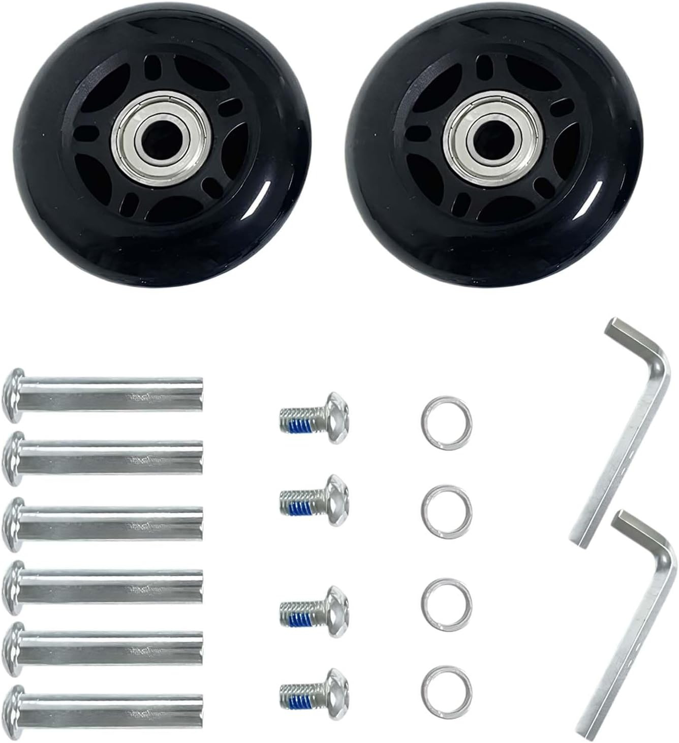 Luggage Suitcase Replacement Wheels, 50/64/70/75/84/90Mm Rubber Inline Roller Sk