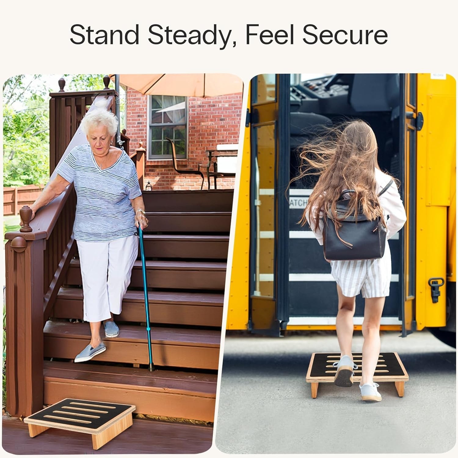 Sturdy 3.5" Step Stool - Safe Support for Kids and Seniors, No Assembly Needed