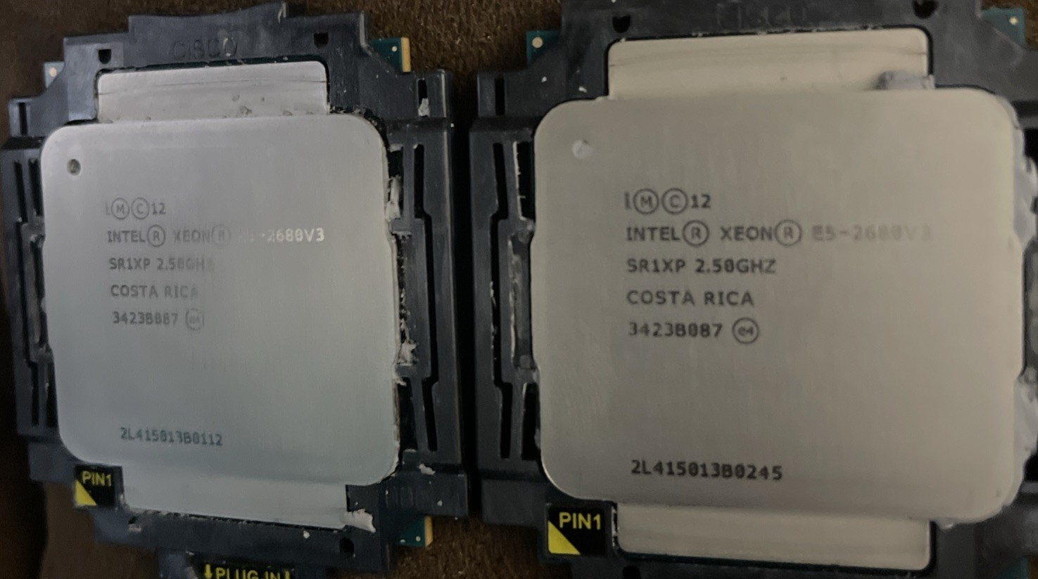 PAIR INTEL XEON E5-2680V3 SR1XP 2.50GHZ 30M 12 CORES 9.6 GT/s 120W CPU