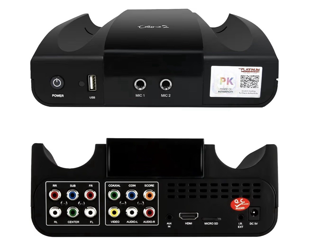 The Platinum Cello 2 karaoke machine for TV, adults and children, huge library o