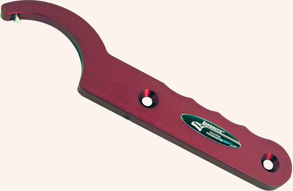 Longacre Spanner Wrench - Coil-Over - Billet Aluminum - Red Anodize - Each