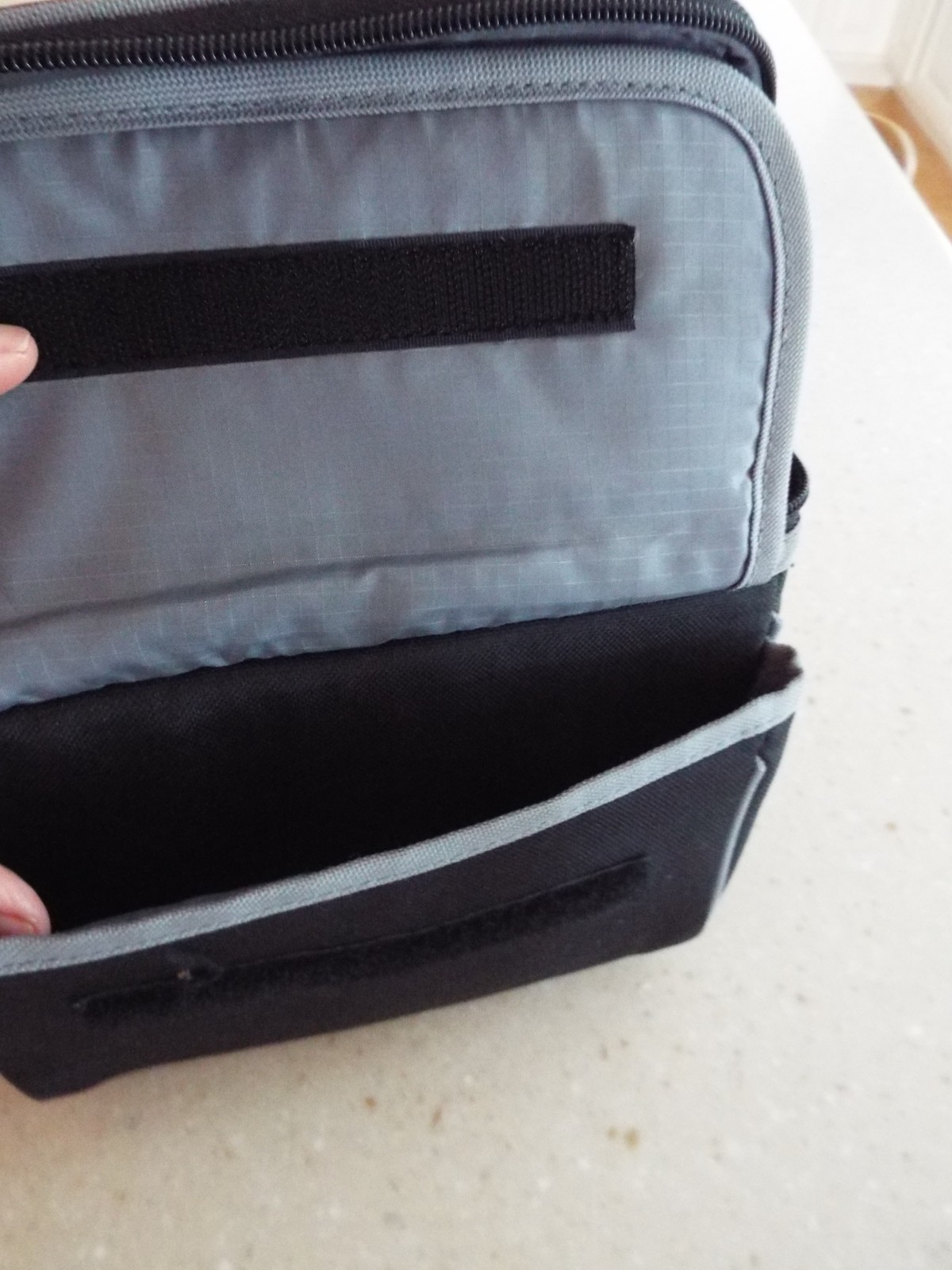 Denali Black Camera Bag with Adjustable Strap and Padded Interior Compact Design
