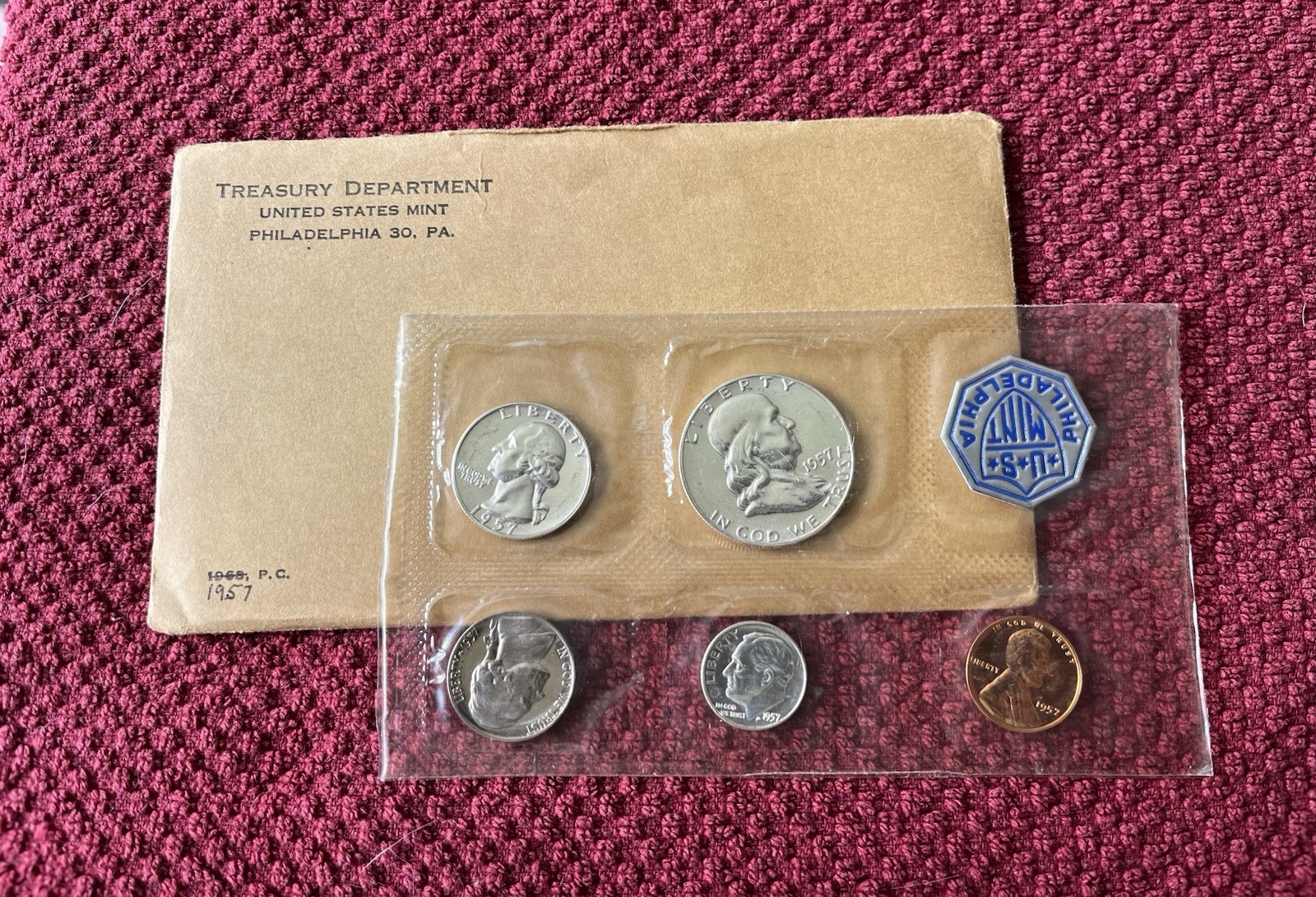 1957-P United States Mint Proof Silver 5-Coin Set