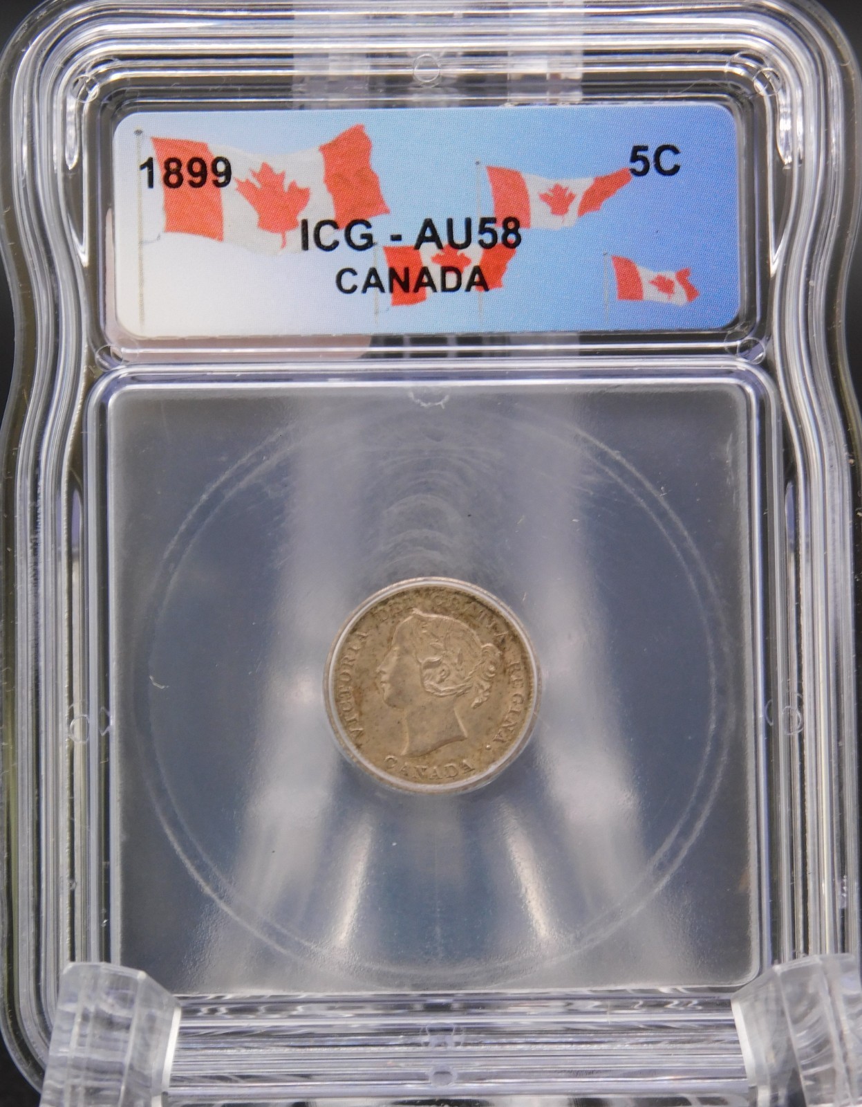 1899 CANADA FIVE CENT  ICG AU58 (BT1251)